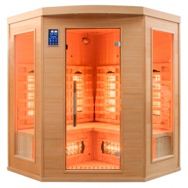 Sauna Infrarroja 4 plazas con Infrarrojos de Carbono y Madera de Cedro Rojo  - Comprar Ahora