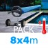 Pack manta térmica verano + enrollador piscinas 8x4 m