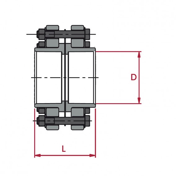 Dimensiones enlace con bridas locas PVC-U encolar