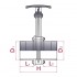 Dimensiones válvula de guillotina espiga Ø38
