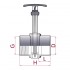 Dimensiones válvula de guillotina roscar hembra x encolar