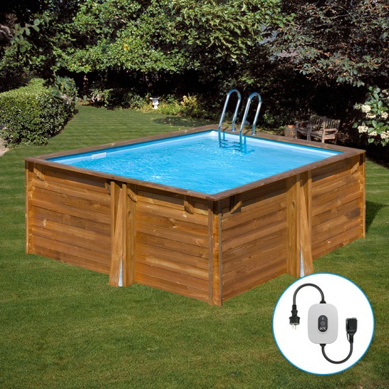 Piscina de madera Gre Sunbay Carra 3 cuadrada