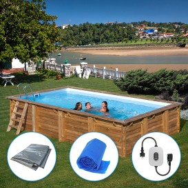 Piscina de madera Gre Sunbay Evora rectangular