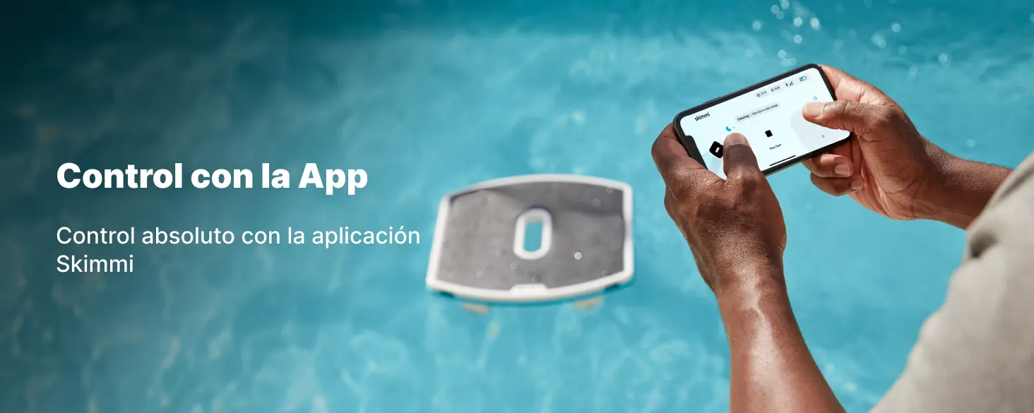 Control del robot skimmer con la app MyDolphin Skimmi